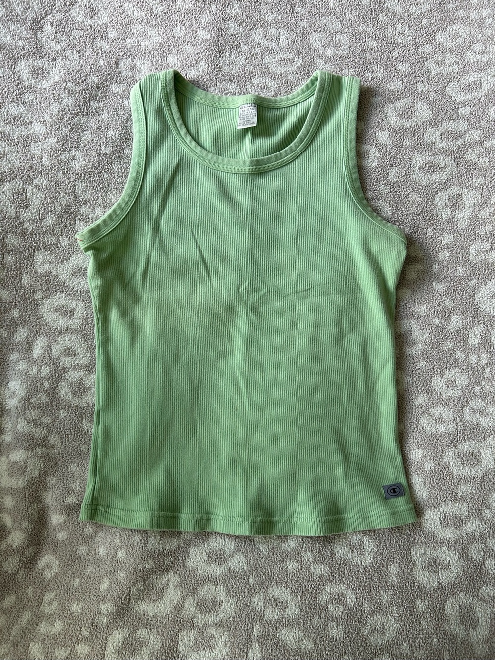 Champion Athletic Green Ribbed Tank Top